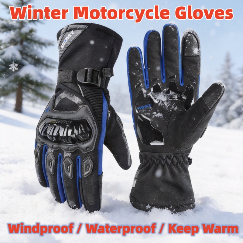 Xs Motorcycle Gear - Kış sıcak motosiklet eldivenleri Unisex %