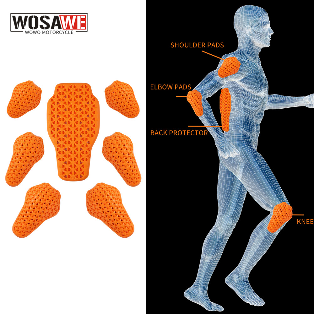 Motorcycle Gear Cycle - WOSAWE Motosiklet Ceket Astar Koruyucuları Ped